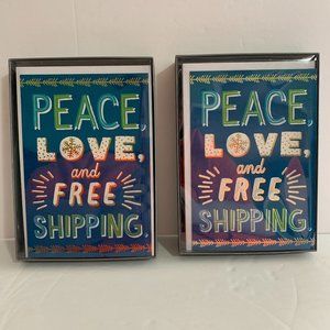 Hallmark Christmas Cards Peace Love And Free Shipping Envelopes 2 Packs of 16